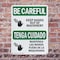 Signmission Keep Hands Out Of Machinery Bilingual OSHA Be Careful Sign, Plastic, 7in W x 10in L, 2PK OS-2PACK-BC-P-710-L-10031 - alternate 3